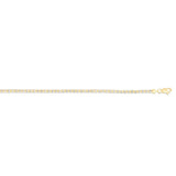 14K 2.7mm Two-Tone Fancy Ice Chain