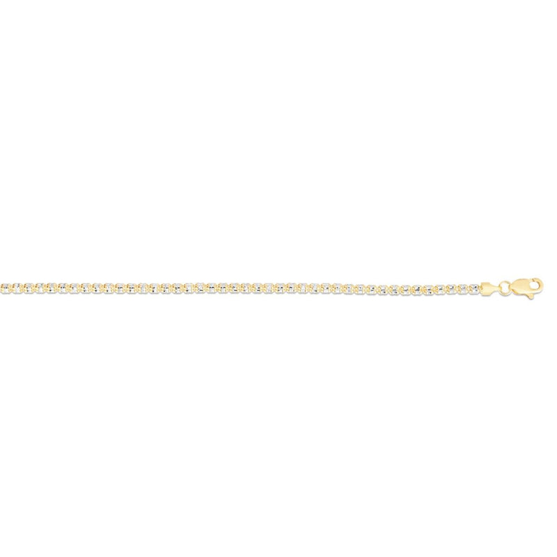 14K 2.7mm Two-Tone Fancy Ice Chain