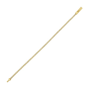 14K 2.7mm Two-Tone Fancy Ice Chain Bracelet