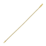 14K 2.7mm Two-Tone Fancy Ice Chain Bracelet