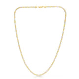 14K 3.3mm Two-Tone Fancy Ice Chain