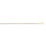 14K 3.3mm Two-Tone Fancy Ice Chain