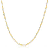 14K 3.3mm Two-Tone Fancy Ice Chain