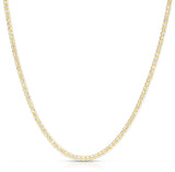 10K 3.3mm Two-Tone Fancy Ice Chain