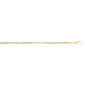 14K 3.8mm Two-Tone Fancy Ice Chain