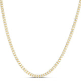 14K 3.8mm Two-Tone Fancy Ice Chain
