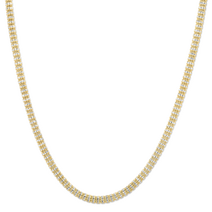 14K 4.25mm Two-Tone Fancy Ice Chain