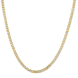 10K 4.25mm Two-Tone Fancy Ice Chain