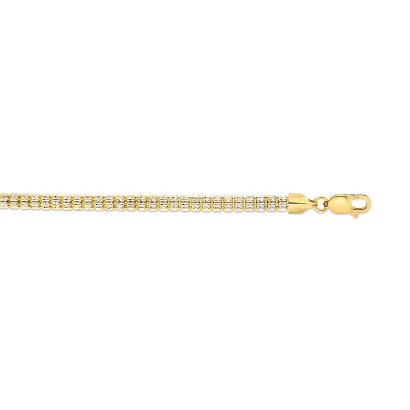 14K 4.25mm Two-Tone Fancy Ice Chain