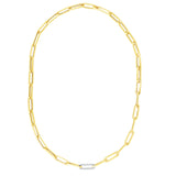 14K .32ct Diamond Paperclip Chain