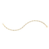 14K Two-tone Diamond Cut Link Chain