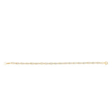 14K Two-tone Diamond Cut Link Chain