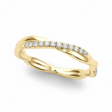 1/5 ctw Twisted Band — Yellow Gold