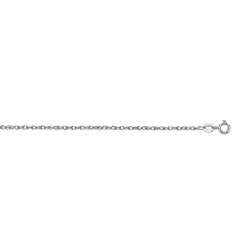 14K Gold .95mm Machine Rope Chain (Carded) 