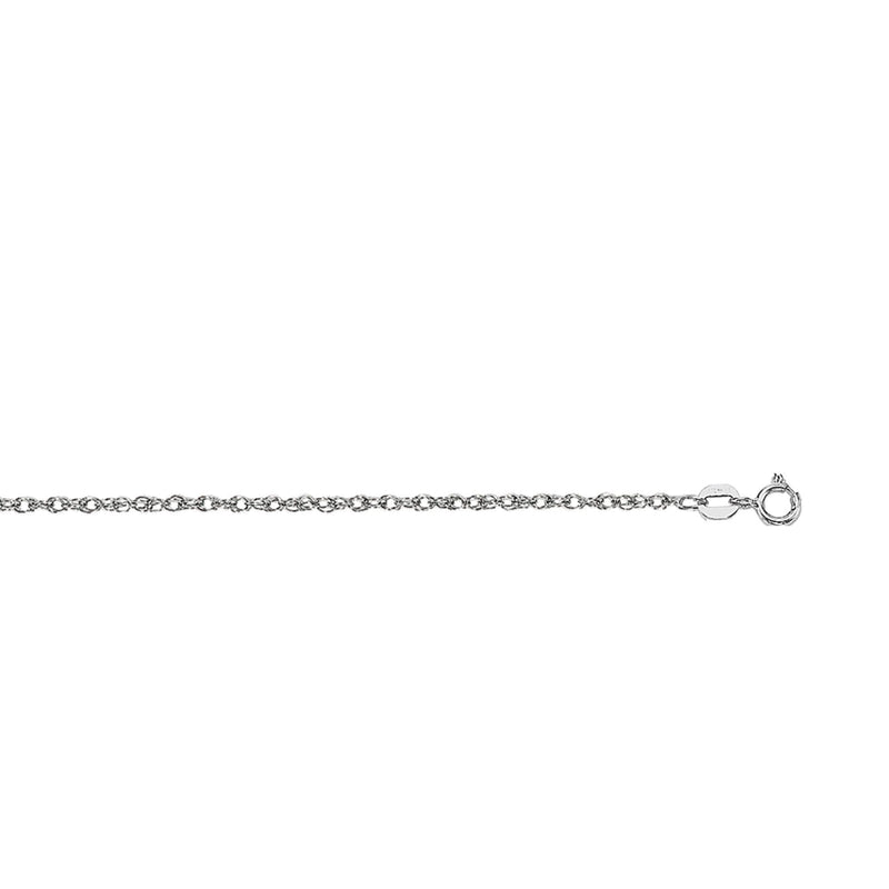 14K Gold 1.2mm Machine Rope Chain (Carded) 