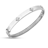 14K Trilogy Diamond Bangle