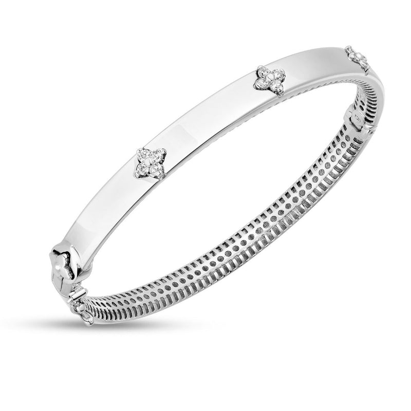 14K Trilogy Diamond Bangle