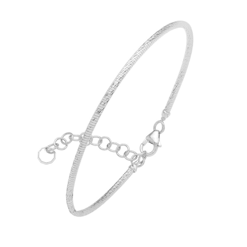14K Diamond Cut Stack Bangle