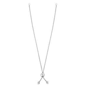 14K Gold Round Wheat Chain with Ball Slide Friendship Bracelet