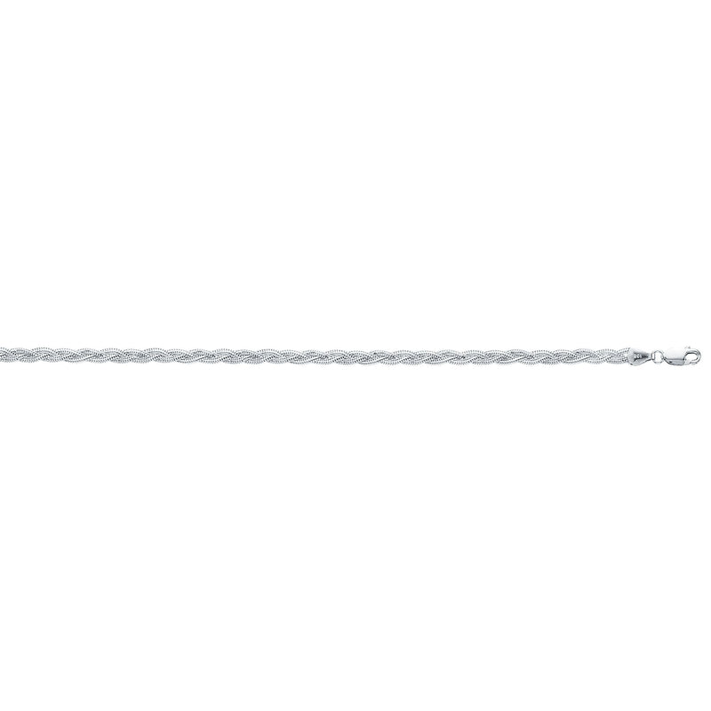 14K Gold 3.5mm Braided Fox Chain