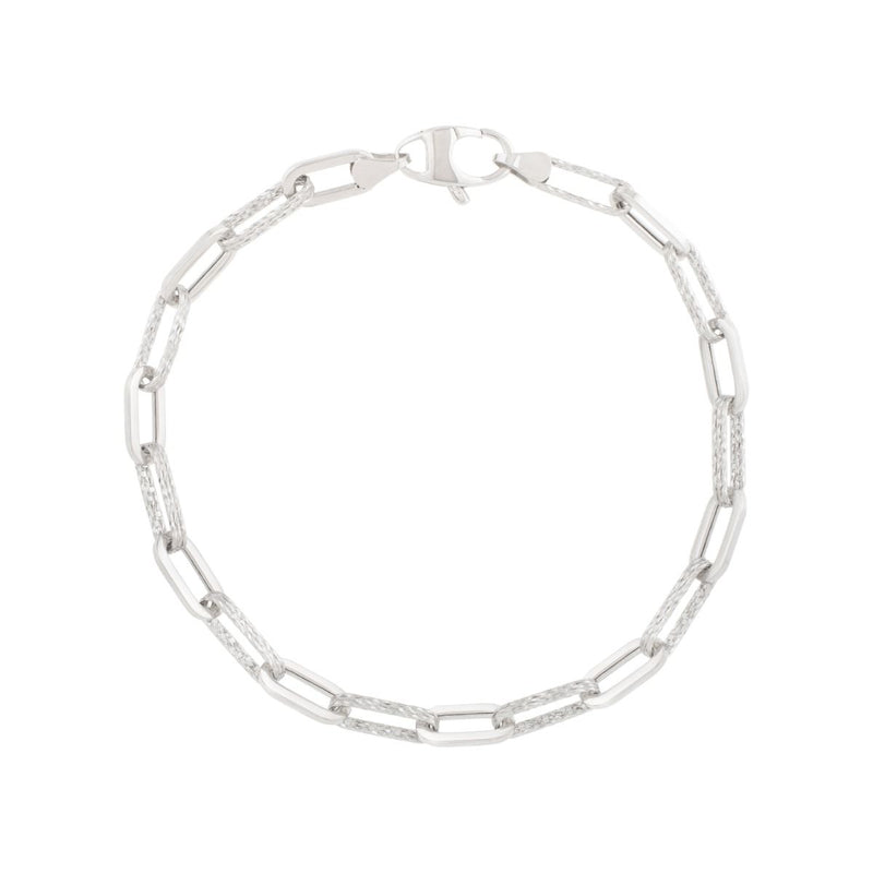 14K 4mm Diamanté Paperclip Bracelet