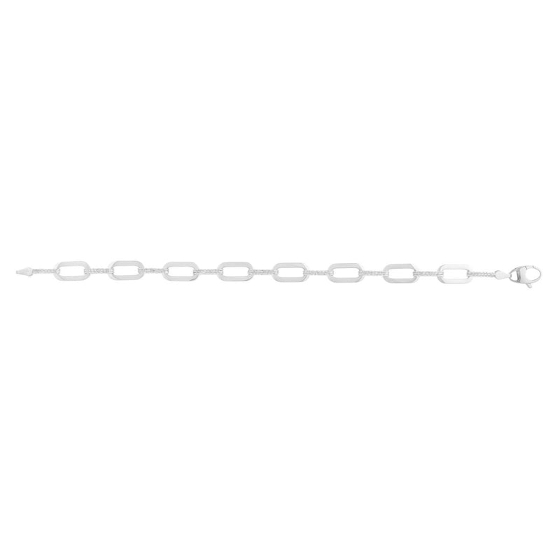 14K 7mm Diamanté Paperclip Bracelet