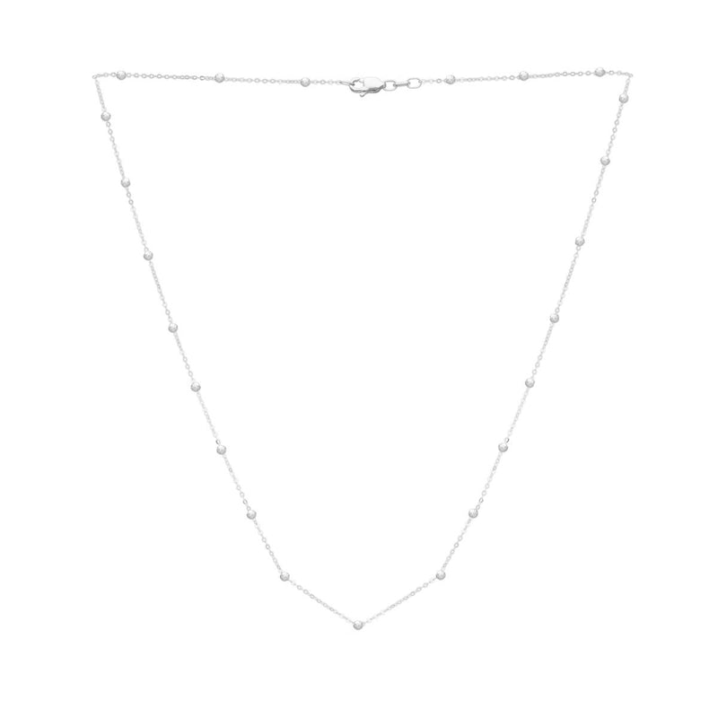 14K Saturn Bead Chain Necklace