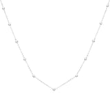 14K Saturn Bead Chain Necklace