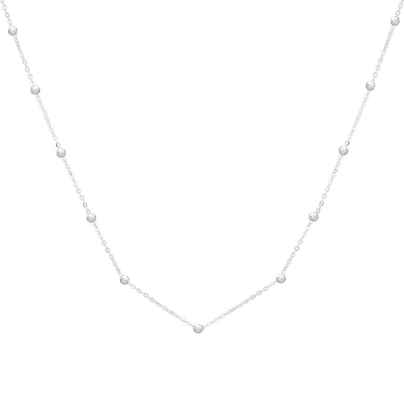 14K Saturn Bead Chain Necklace