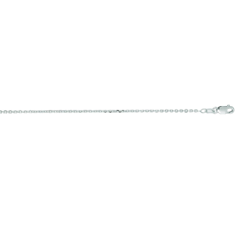 14K Gold 1.3mm Diamond Cut Cable Chain 