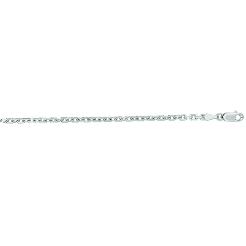 14K Gold 3.1mm Diamond Cut Cable Chain 