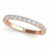 5/8 ctw Wedding Band 2.0mm Stones — Rose Gold