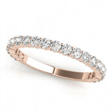 5/8 ctw Wedding Band 2.0mm Stones — Rose Gold