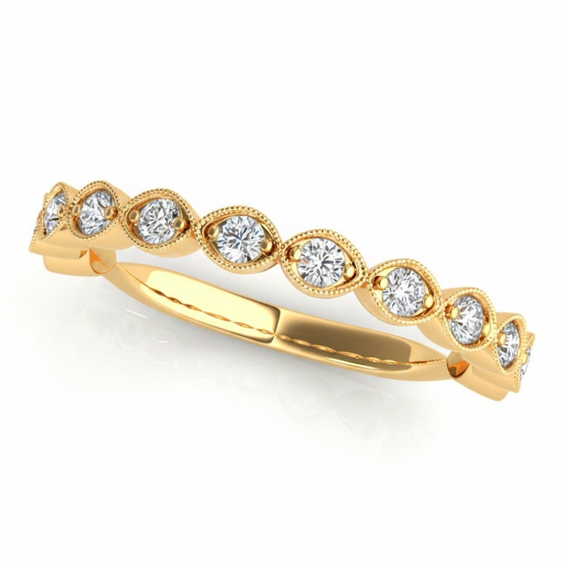 3/8 ctw Wedding Band — Yellow Gold