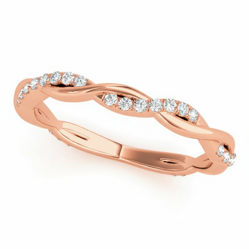 1/5 ctw Wedding Band — Rose Gold