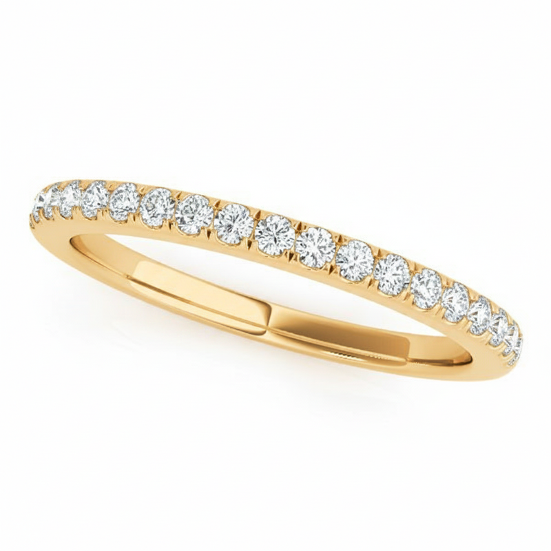 1/5 ctw Wedding Band — Yellow Gold