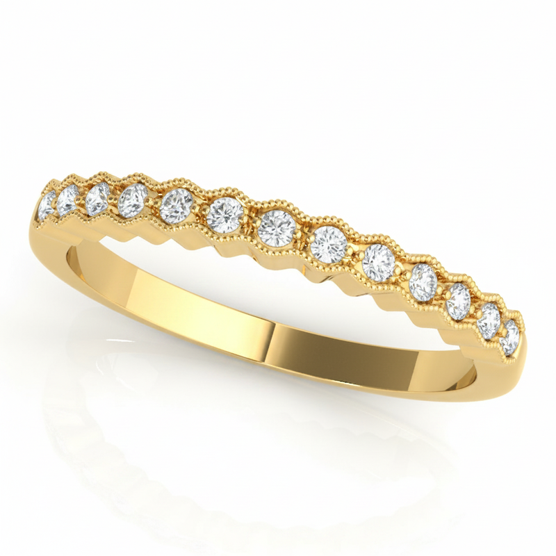 1/15 ctw Wedding Band — Yellow Gold