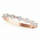 3/8 ctw Natural Diamond Stackable Band — Rose Gold