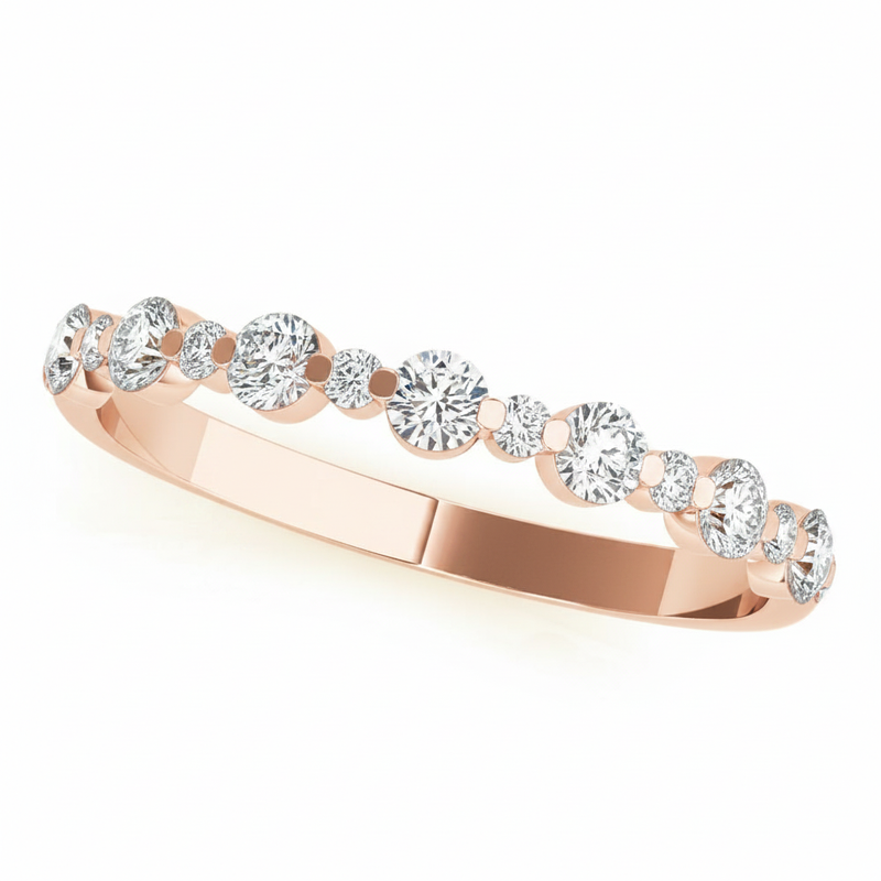 3/8 ctw Natural Diamond Stackable Band — Rose Gold