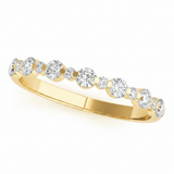 3/8 ctw Natural Diamond Stackable Band — Yellow Gold