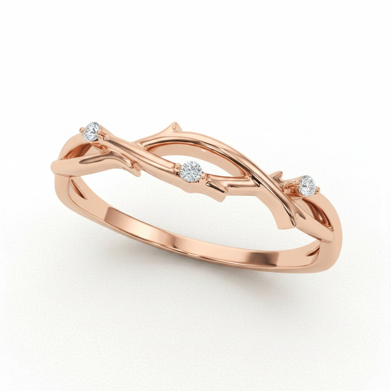 1/20 ctw Wedding Band — Rose Gold