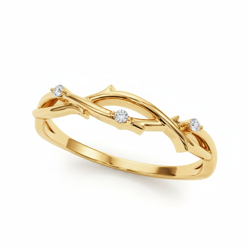 1/20 ctw Wedding Band — Yellow Gold