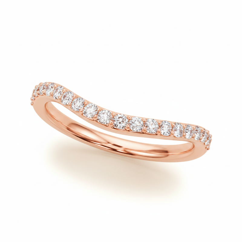 1/3 ctw Wedding Band — Rose Gold