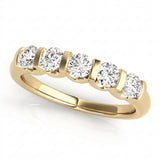 3/4 ctw Wedding Bands Bar Set — Yellow Gold
