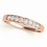 1/4 ctw Wedding Bands Channel-Set — Rose Gold