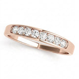 1/4 ctw Wedding Bands Channel-Set — Rose Gold