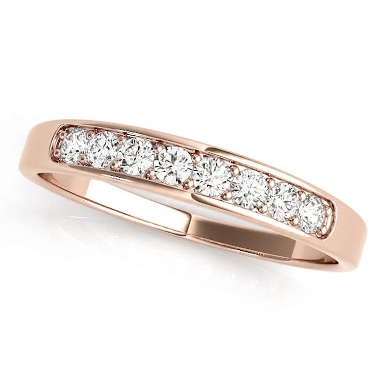 1/4 ctw Wedding Bands Channel-Set — Rose Gold