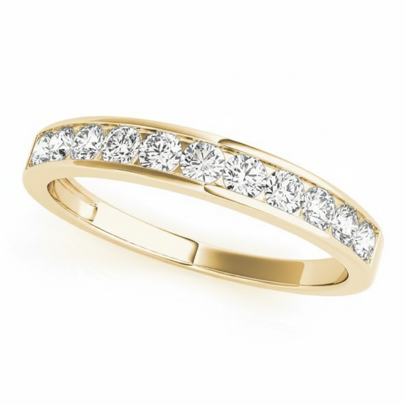 1/3 ctw Wedding Bands Channel-Set — Yellow Gold