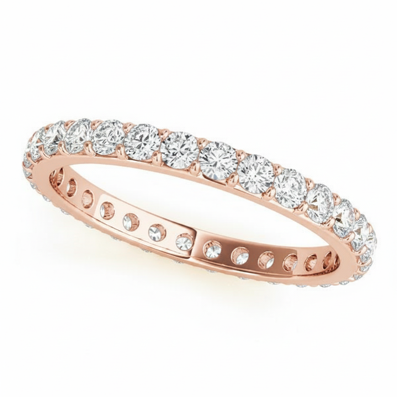 7/8 ctw Wedding Bands Eternity — Rose Gold