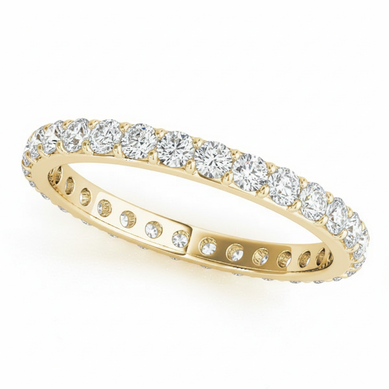 7/8 ctw Wedding Bands Eternity — Yellow Gold